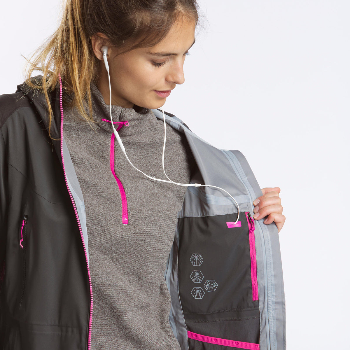 Quechua Women's Waterproof Mountain Walking Jacket 