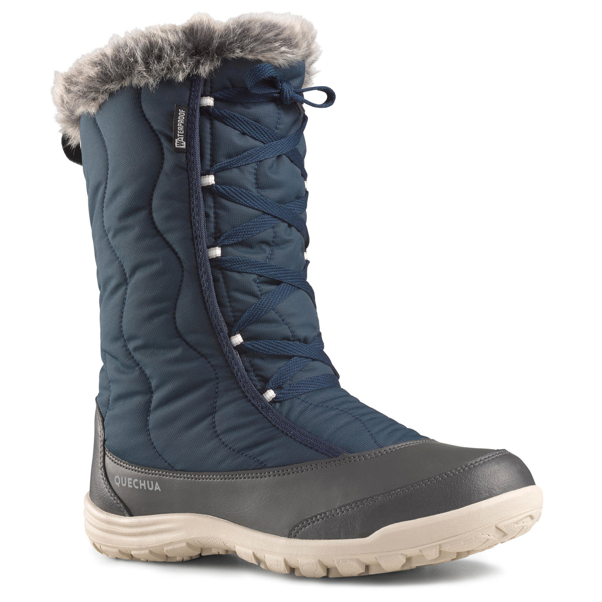Quechua Women's Warm Waterproof Snow Lace-Up Boots - SH500 X