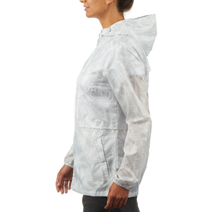 Quechua Refurbished Womens Windproof And Water-repellent Hiking Jacket 